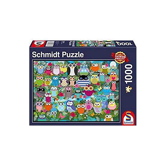 Schmidt Puzzle Colagem de Corujas 1000 Peças