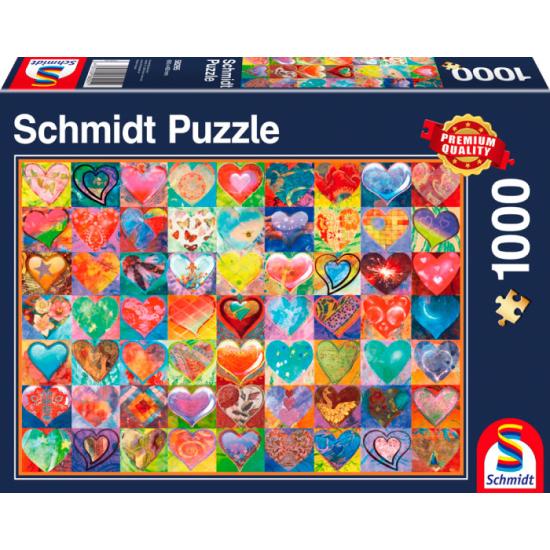 Schmidt Puzzle Animado Corações 1000 Peças