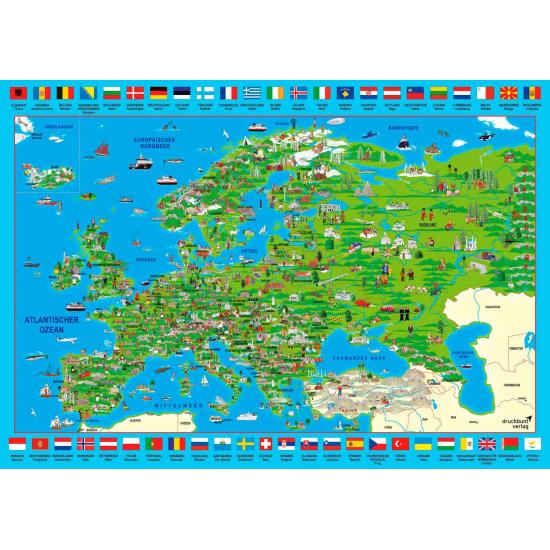 Puzzle Schmidt Descubra a Europa de 500 Peças