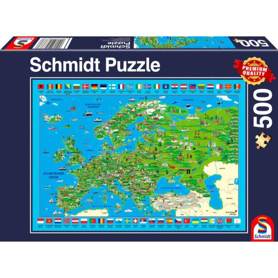 Puzzle Schmidt Descubra a Europa de 500 Peças
