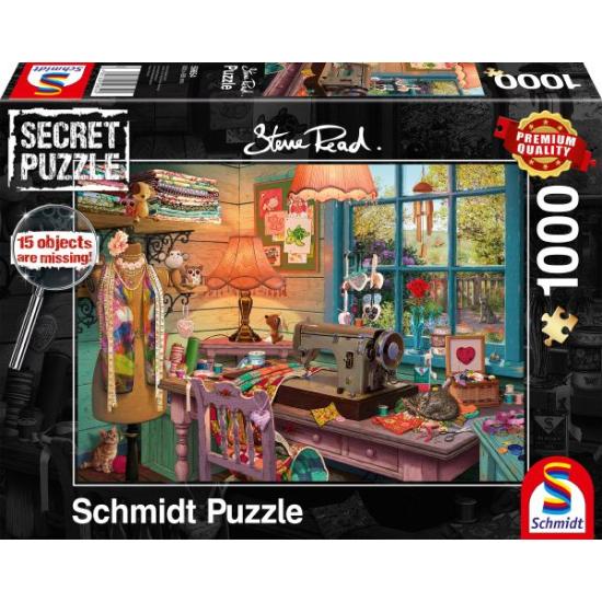 Puzzle Schmidt na Sala de Costura - Puzzles Secretos de 1000 P