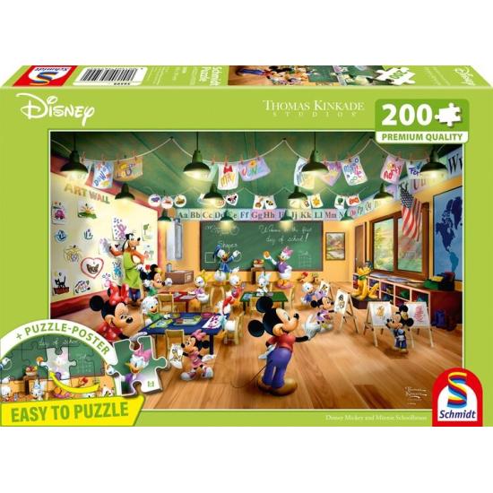 Puzzle Schmidt Escola Disney Mickey e Minnie XXL de 200 Pçs