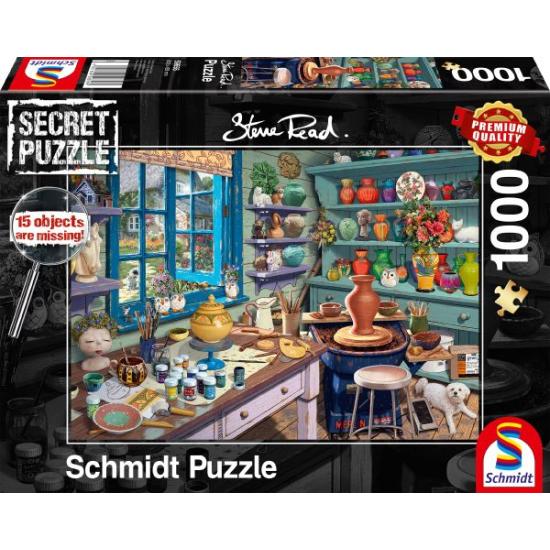 Puzzle Schmidt Estudio do Artista - Puzzles Secretos de 1000 P Puzzle Schmidt Estudio do Artista - Puzzles Secretos de 1000 P