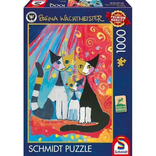 Puzzle Schmidt Família De Gatos Feliz de 1000 Peças