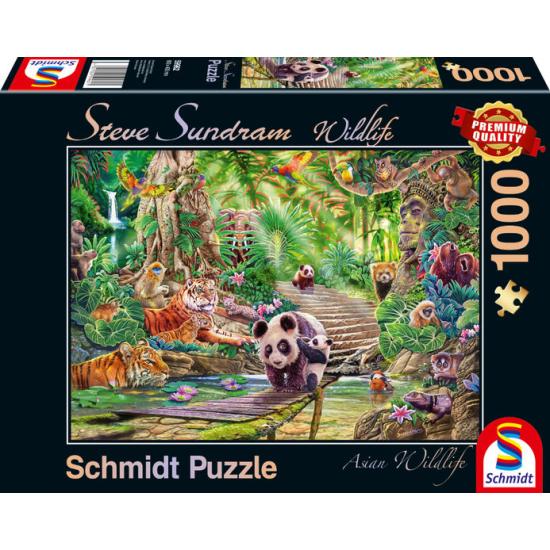Puzzle Schmidt Vida Selvagem Asiática 1000 peças