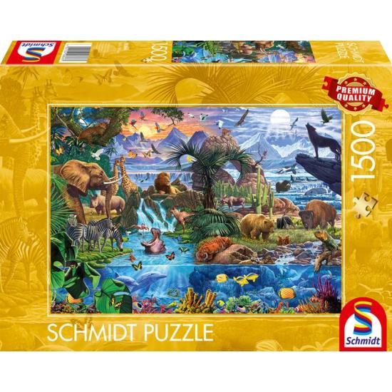 Puzzle Schmidt Vida Selvagem Colorida 1500 Peças