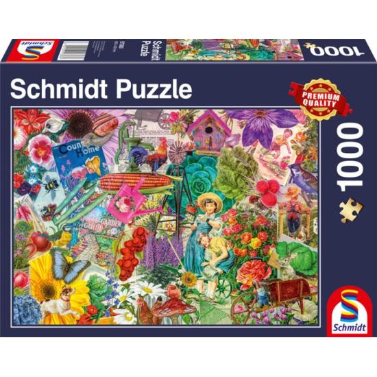Puzzle Schmidt Jardinagem Feliz de 1000 Pçs