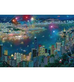 Puzzle Schmidt Fogos de artifício sobre Hong Kong 1000 pe