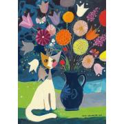 Puzzle Schmidt Gato Branco de 1000 Peças