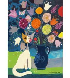 Puzzle Schmidt Gato Branco de 1000 Peças