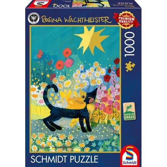 Puzzle Schmidt Gato Em Um Mar De Flores de 1000 Peças