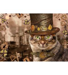 Puzzle Schmidt Gato Steampunk de 1000 peças