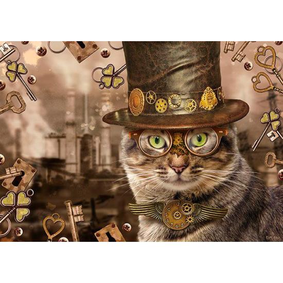 Puzzle Schmidt Gato Steampunk de 1000 peças