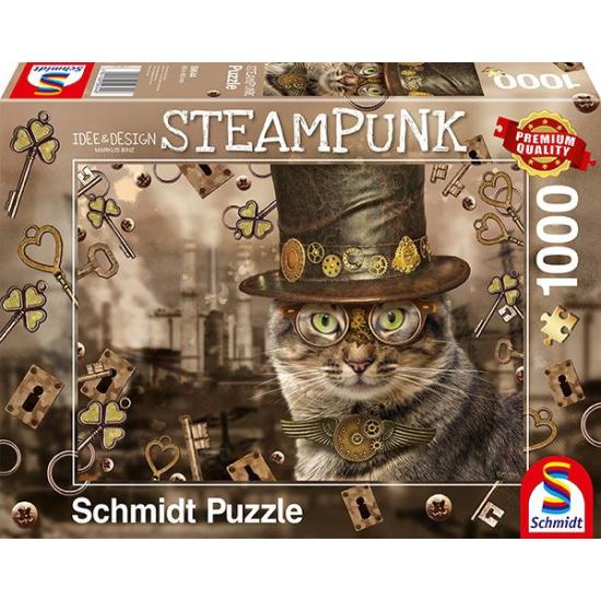 Puzzle Schmidt Gato Steampunk de 1000 peças