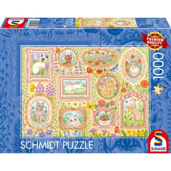 Puzzle Schmidt Gatos Aristocráticos Em Floração de 1000 Peças