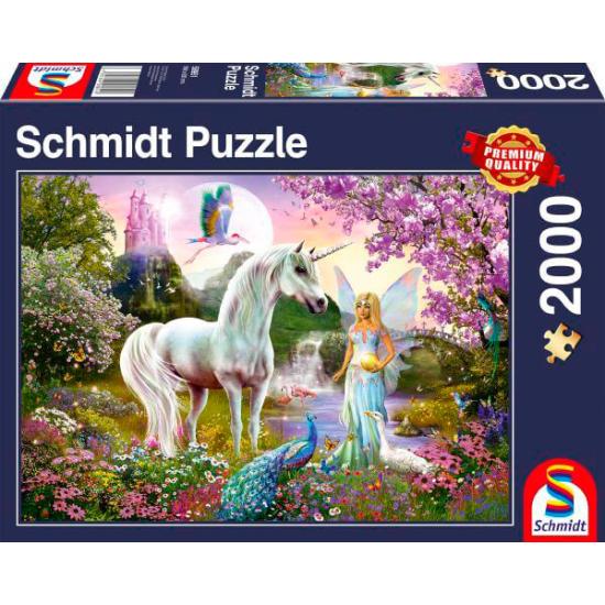 Schmidt Puzzle Fada e Unicórnio 2000 Peças Schmidt Puzzle Fada e Unicórnio 2000 Peças