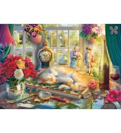 Puzzle Schmidt Hora Do Puzzle Com O Gato de 1000 Peças