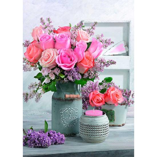 Jardim de Puzzle Schmidt com rosas 1000 peças