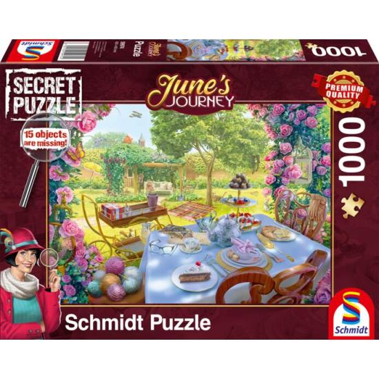 Puzzle Schmidt June's Journey Chá no Jardim de 1000 Peças