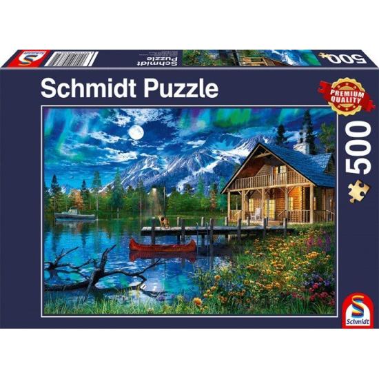 Puzzle do lago Schmidt no luar 500 peças