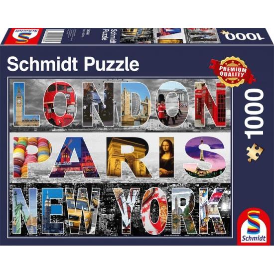 Schmidt Puzzle Londres, Paris, Nova York 1000 peças