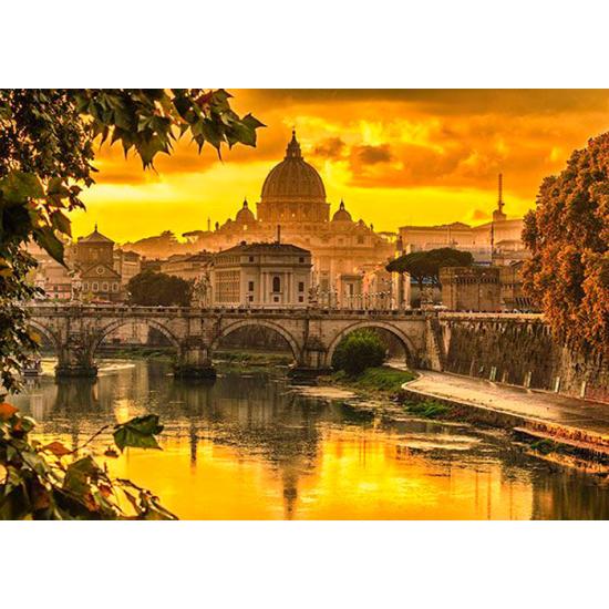 Puzzle Schmidt Luz Dourada Sobre Roma de 1000 Peças