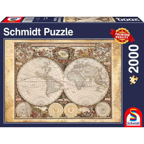 Puzzle Schmidt Mapa-Múndi Histórico de 2.000 peças