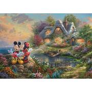 Puzzle Schmidt Mickey e Minnie Cala del Amor de 1000 peças