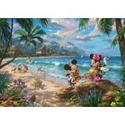 Puzzle Schmidt Mickey e Minnie no Havaí de 1000 Pçs