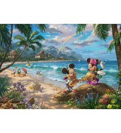 Puzzle Schmidt Mickey e Minnie no Havaí de 1000 Pçs