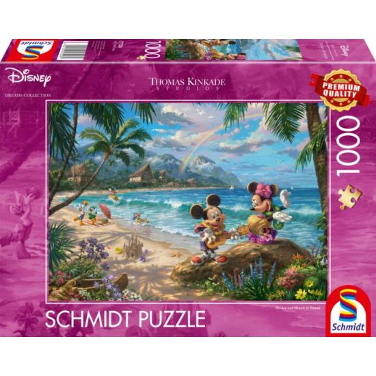 Puzzle Schmidt Mickey e Minnie no Havaí de 1000 Pçs