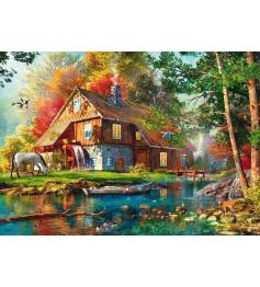 Puzzle Schmidt Moinho De Água No Outono de 1000 Pçs