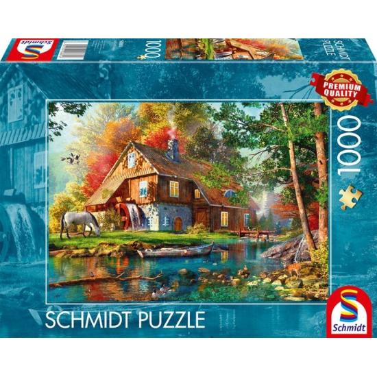 Puzzle Schmidt Moinho De Água No Outono de 1000 Pçs