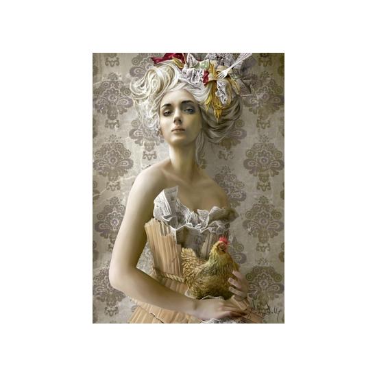 Schmidt Puzzle Mulher com Galo 1000 Peças