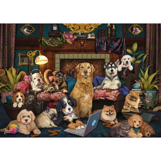 Puzzle Schmidt Noite Colorida no Salão de 1000 Peças Puzzle Schmidt Noite Colorida no Salão de 1000 Peças