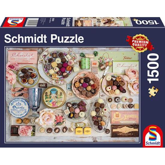 Puzzle Schmidt Nostalgia de Chocolates de 1500 Peças Puzzle Schmidt Nostalgia de Chocolates de 1500 Peças
