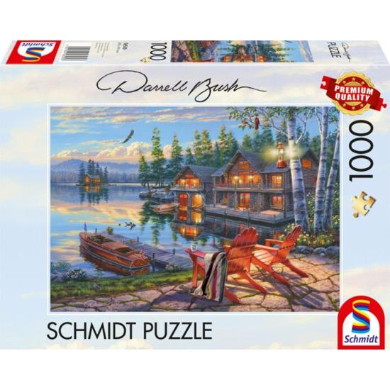 Puzzle Schmidt As margens do Lago Loon, Nova Iorque de 1000 Piec