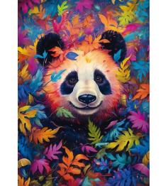 Puzzle Schmidt Panda Em Uma Floresta Com Cores De Arco-Íris 1000
