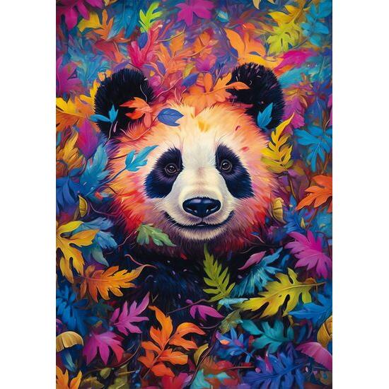 Puzzle Schmidt Panda Em Uma Floresta Com Cores De Arco-Íris 1000