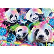 Puzzle Schmidt Pandas Arco-íris Neon de 1000 Peças