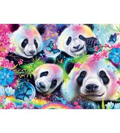 Puzzle Schmidt Pandas Arco-íris Neon de 1000 Peças