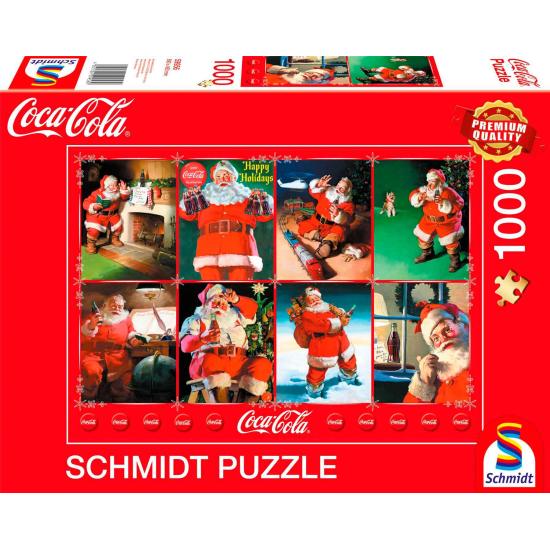 Puzzle Schmidt Papai Noel e Coca Cola de 1000 Peças