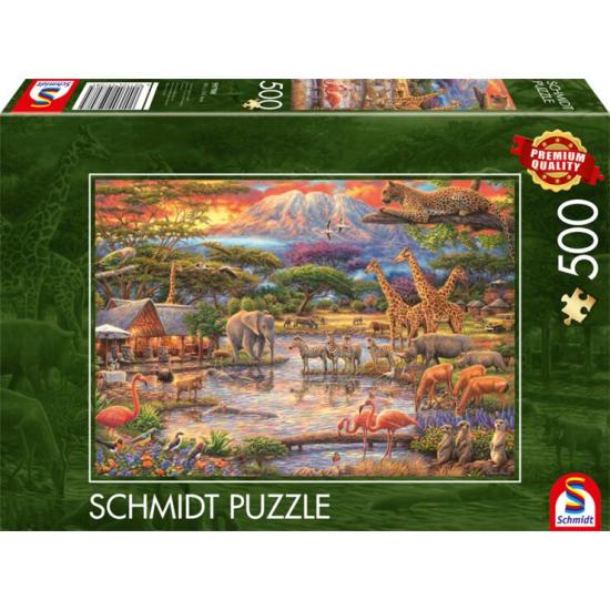 Puzzle Schmidt Paraíso sob o Kilimanjaro de 500 peças Puzzle Schmidt Paraíso sob o Kilimanjaro de 500 peças