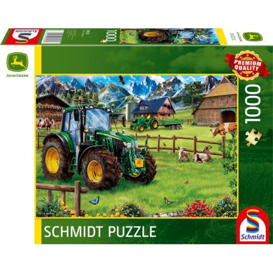 Puzzle Schmidt Pasto alpino com Tractor de 1000 Piec