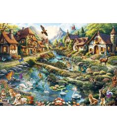 Puzzle Schmidt Vila Na Orla Da Floresta de 1000 Peças