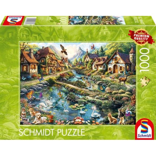 Puzzle Schmidt Vila Na Orla Da Floresta de 1000 Peças