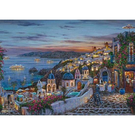 Puzzle Schmidt Pôr Do Sol Em Santorini de 1000 Peças