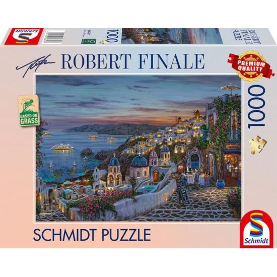 Puzzle Schmidt Pôr Do Sol Em Santorini de 1000 Peças