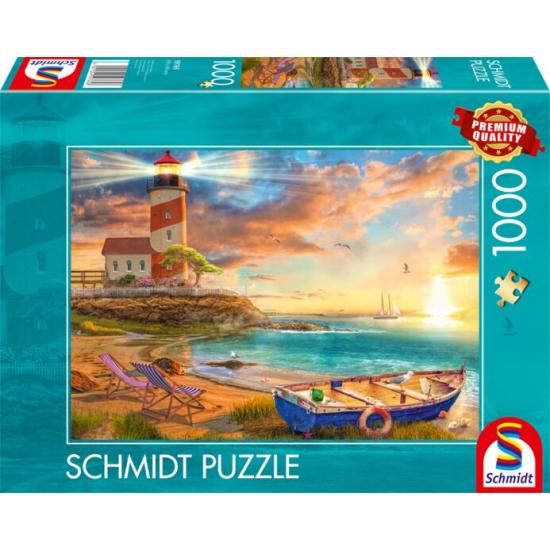Puzzle Schmidt Pôr do sol sobre a baía do farol de 1000 Piec Puzzle Schmidt Pôr do sol sobre a baía do farol de 1000 Piec