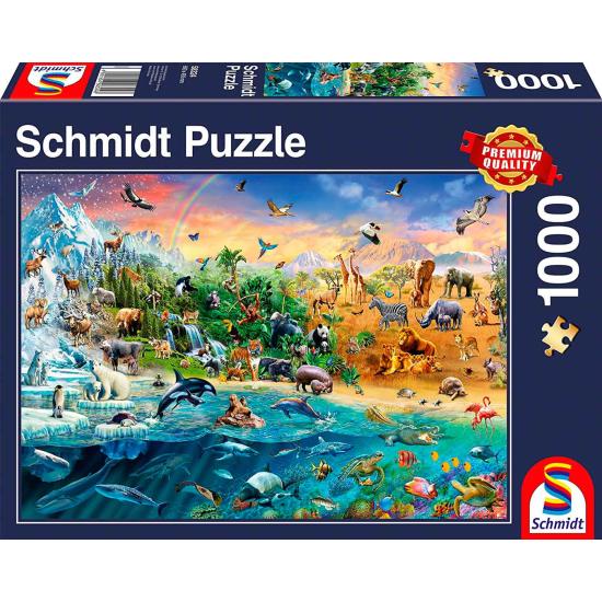 Puzzle Schmidt Reino Animal de 1000 peças